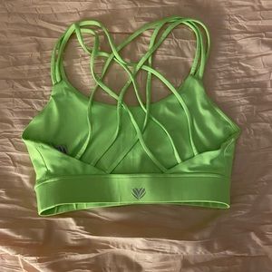 lime green Forever 21 sports bra